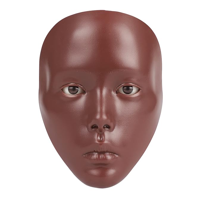 Makeup Practice Mannequin Face, 5d Reusable Silicone Makeup Practice Board Full Face with Makeup Brushes Sponge Set and Eyeshadow Board Makeup Kit for Emerging Makeup Artist, Girl's Gift-VivaGrace Women