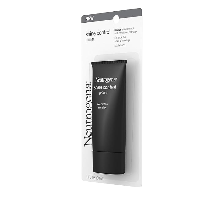 Neutrogena Shine Control Mattifying Liquid Face Primer for Oily Skin, Lightweight, Non-Comedogenic and Non-Greasy Pore and Makeup Primer with Oil-Absorbing Rice Protein, 1 fl. oz (Pack of 2)-VivaGrace Women