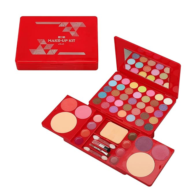 All-in-One Makeup Gift Set Travel Makeup Kit Complete Starter Makeup Bundle Lipgloss Lipstick Concealer Blushes Powder Eyeshadow Palette Cosmetic Palette for Teen Girls & Adults #10-VivaGrace Women