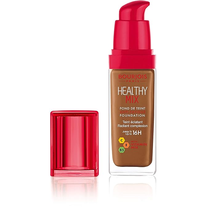 Bourjois Healthy Mix Anti-Fatigue Medium coverage Liquid Foundation 63 Cocoa, 30ml-VivaGrace Women