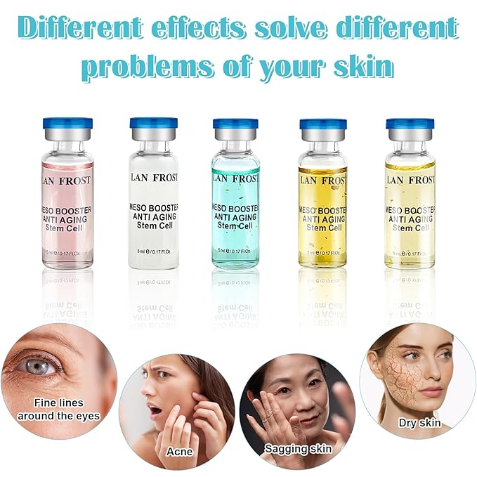 BB Facial Glow Kit Hyaluronic Acid Essence Skin Care Combination 0.17oz Hyaluronic Acid Ampoule and Essence Foundation 10 Vials Facial Serum Skin Therapy Kit-VivaGrace Women