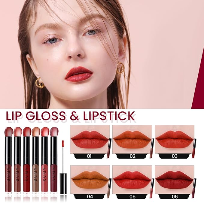 Makeup Kit for Women Full Kit, Travel Makeup Kit, Makeup Gift Set for Teens Girls Beginners Professionals, Makeup Bundle Include 2 Matte & Glitter Eyeshadow Palettes, Lip Gloss Set-VivaGrace Women