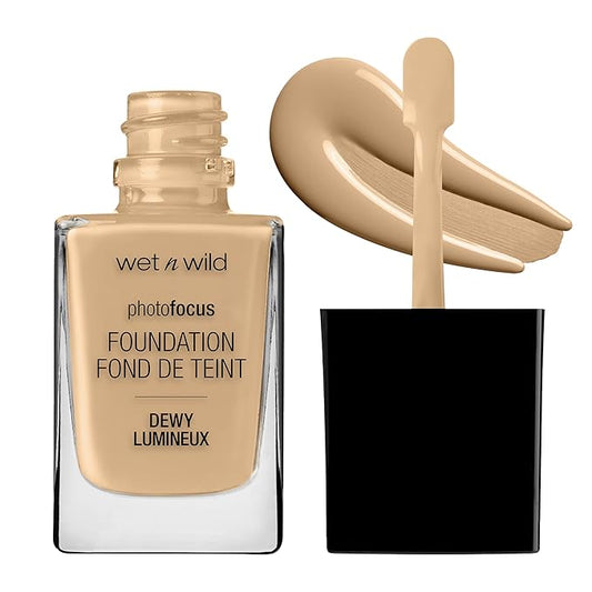 wet n wild Photo Focus Dewy Liquid Foundation Makeup, Bronze Beige-VivaGrace Women