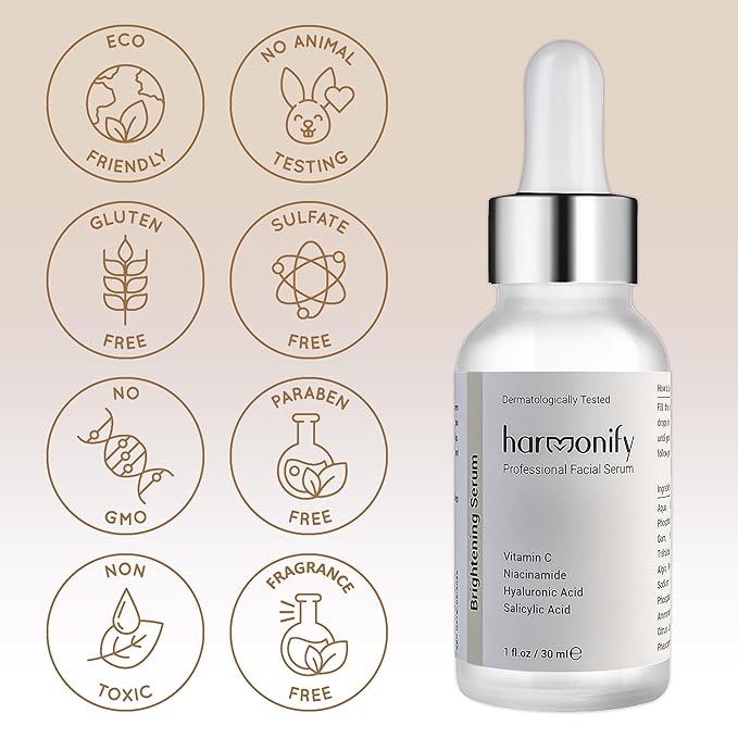 Niacinamide with Salicylic Acid Serum for Face, Hydrating Dark Spot Facial Serum & Plumb Skin, Daily Skincare Essential, 1 fl. oz, Made in Europe-VivaGrace Women