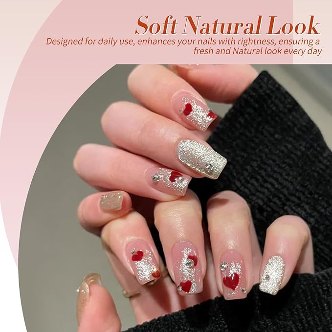 Born Pretty Gel Nail Polish Nude Pink Series,Jelly Transparent,Cat Magnetic Eye,Shimmer Glitter Holographic Nude Pink Gel Polish Kit for Salon Manicure and Nail Art DIY at Home 6Colors-VivaGrace Women