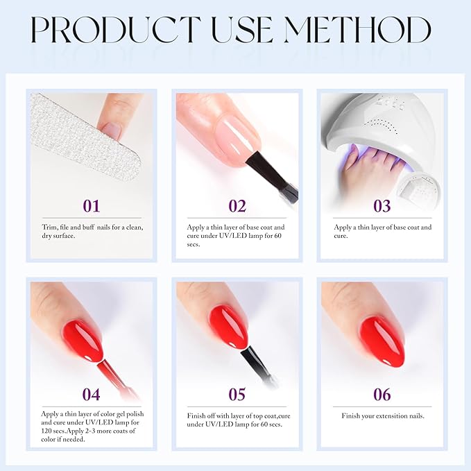 Double Rhythm 0.50 OZ Gel Polish Hema Free Same Color Same Bottle Golden Round Translucent Neutral Natural Milky 15 ML Jelly UV Polish Art DIY at Home (Bright Pink-C1040)