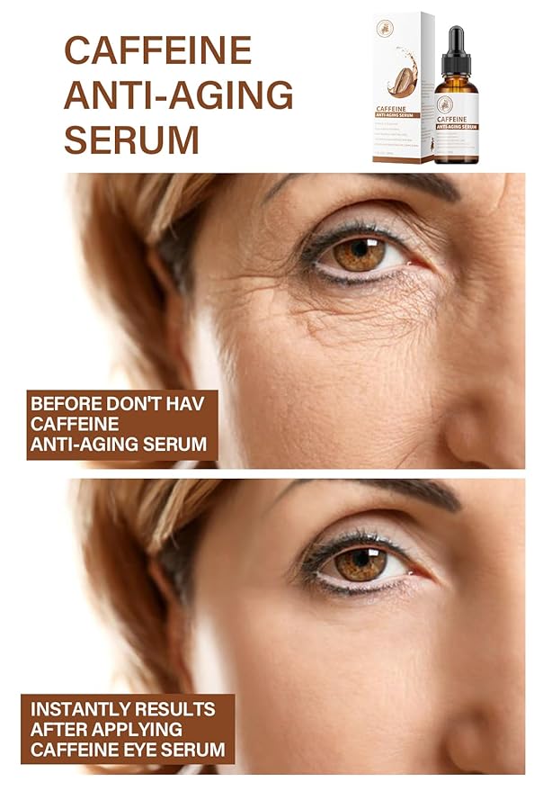 Caffeine Eye Serum Under Eye Treatment Serum for Moisturizing Anti-Aging Brightening Eye Serum, Caffeine Eye Cream for Wrinkles, Dark Spots and Dark Circles Beauty Skin Care-VivaGrace Women