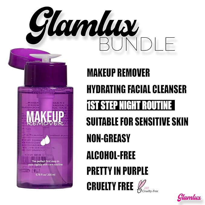 Beauty Bundle All In One Makeup Kit For Women, Teens, Girls, Full Size Makeup Essentials Makeup Remover, Make It Last Setting Spray, Brow Wax Lamination Pencil, Plumping Lipglosses-VivaGrace Women