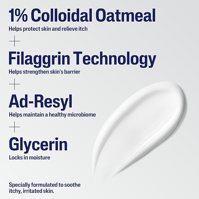 CETAPHIL RESTORADERM Soothing Moisturizer, For Eczema Prone Skin, 10 fl oz, For Dry, Itchy, Irritated Skin, 24Hr Hydration, No Added Fragrance, Doctor Recommended Sensitive Skincare Brand-VivaGrace Women