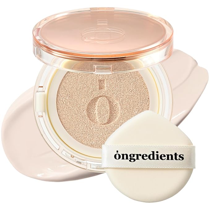 Skin Barrier Glow Cover Cushion, All-day Coverage, Glow Finish, Lightweight, Skincare-Like Texture, Non-cakey Makeup, Korean Cushion Foundation (#13C First Snow, 0.49 oz)-VivaGrace Women