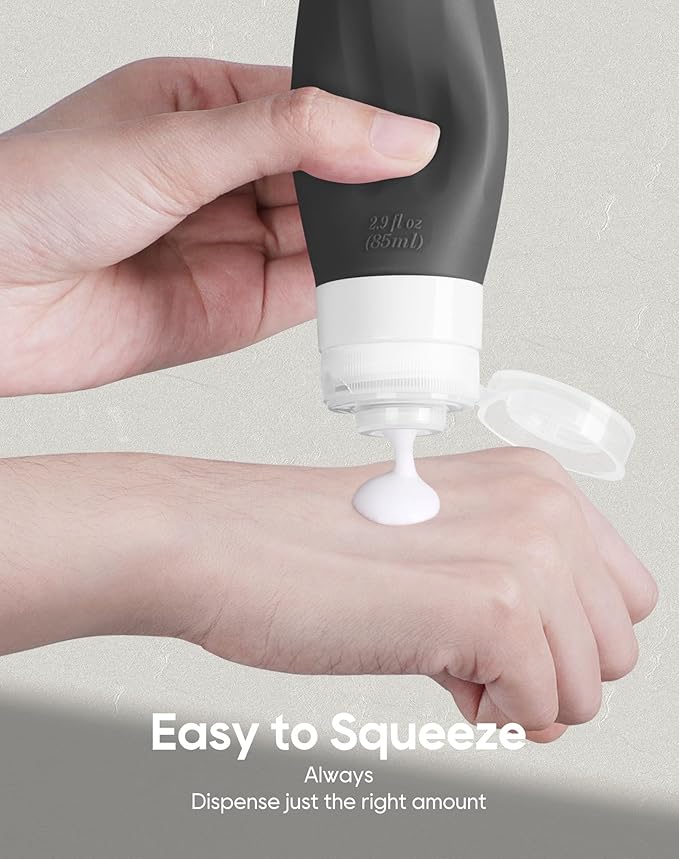 Morfone 16 Pack Silicone Travel Bottles Set for Toiletries TSA Approved Travel Containers Leakproof Squeezable Refillable Accessories 2oz 3oz Travel Essentials for Shampoo Lotion Liquids (BPA Free)-VivaGrace Women