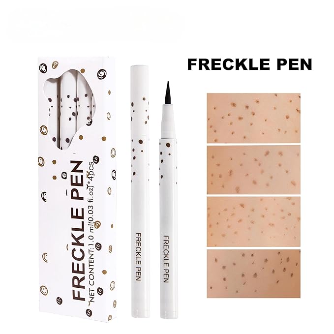 Freckle Pen 4 Colors Natural Freckle Pen Fake Freckle Pen Waterproof Long Lasting Soft Spots Natural Relaxing Sun Makeup (4PC)-VivaGrace Women