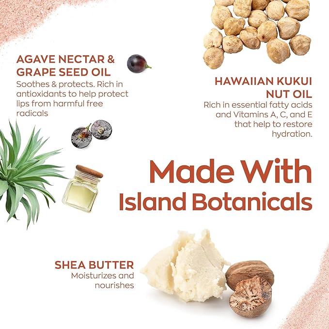 Hanalei Lip Treatment Duo – Hydrating Lip Balm & Repair for Dry, Chapped Lips with Kukui Oil, Shea Butter, Agave & Grapeseed Oil – Clear Lip Moisturizer & Conditioner, Full & Mini Travel-Size-VivaGrace Women