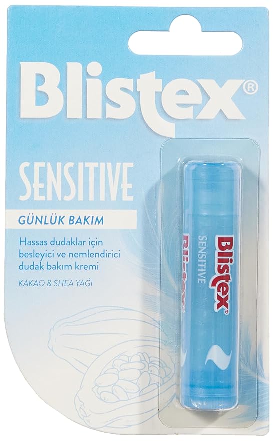 Blistex Simple & Sensitive Lip Balm, 0.15 Ounce Tube – Hypo-Allergenic Unflavored Lip Balm, Gentle Lip Moisturizer For Dry Lips, Contains Shea & Cocoa Butter-VivaGrace Women