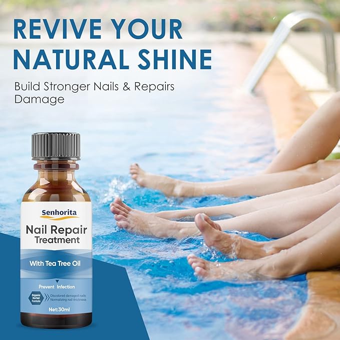 Toenail Repair Treatment, Extra Strength Nail Repair Liquid with Natural Tea Tree Oil Extract, Toenail Repair Solution for Thickened and Ingrow Nails-VivaGrace Women