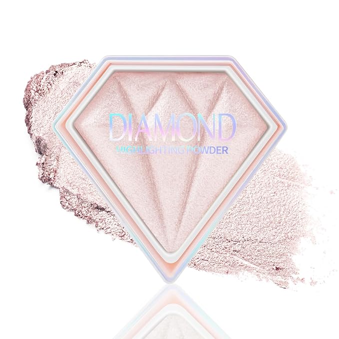 Boobeen Highlighter Makeup Palette, Baked Highlighter Bronzer Powder Palette, Shimmer Illuminator Contour Highlighter Powder for Face, Pearl Shine Shades Waterproof Long Lasting-VivaGrace Women