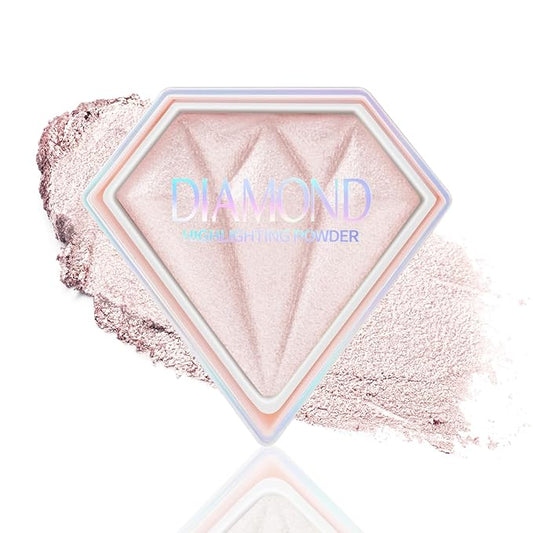 Boobeen Highlighter Makeup Palette, Baked Highlighter Bronzer Powder Palette, Shimmer Illuminator Contour Highlighter Powder for Face, Pearl Shine Shades Waterproof Long Lasting-VivaGrace Women