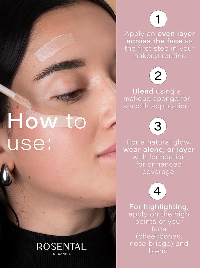 Organics BB Primer | with Niacinamide & Squalane – Pore-Refining, Illuminating, Hydrating Primer for a Fresh Glow Look and Smooth Texture, 25 ml-VivaGrace Women