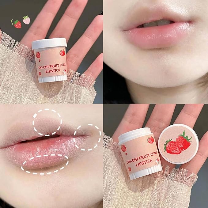 Lip Balm Cute, 3pcs Cute Ice Cream Shape Moisturizing Fragrance Wrinkle Removal Lip Care Cream for Chapped Lips Daily Use-VivaGrace Women