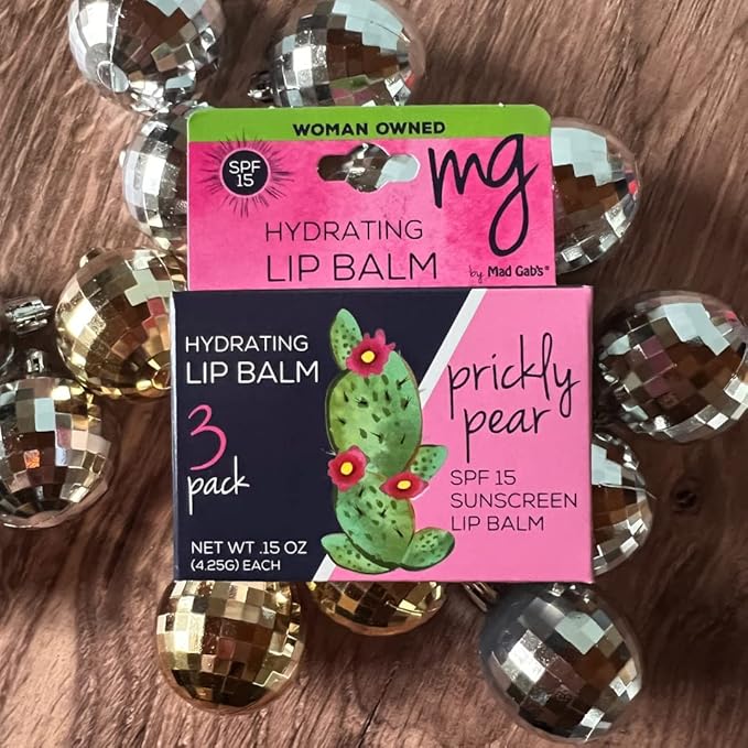 MG Signature Prickly Pear Lip Balms with SPF 15 (Pack of 3)-VivaGrace Women