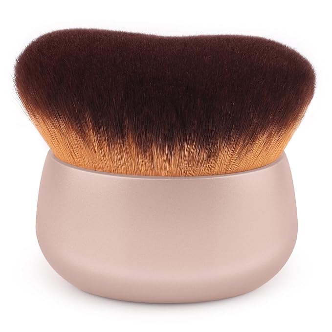 75MM Extra Large Self Tanner Kabuki Makeup Brush – Ultra Soft Dense Vegan Bristles for Body Makeup, Bronzer & Foundation–Applies Tanning Mousse, Lotion & Self Tanner–Khaki, Wet & Dry-VivaGrace Women