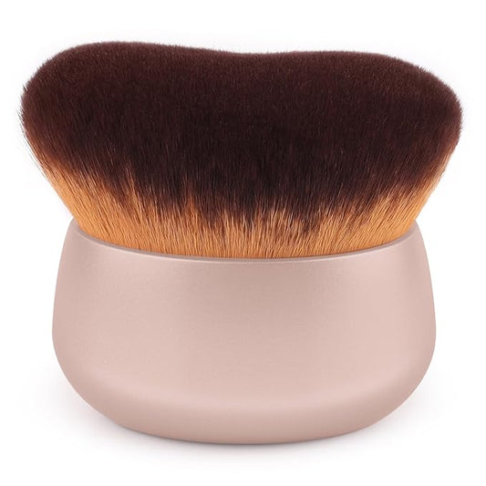 75MM Extra Large Self Tanner Kabuki Makeup Brush – Ultra Soft Dense Vegan Bristles for Body Makeup, Bronzer & Foundation–Applies Tanning Mousse, Lotion & Self Tanner–Khaki, Wet & Dry-VivaGrace Women