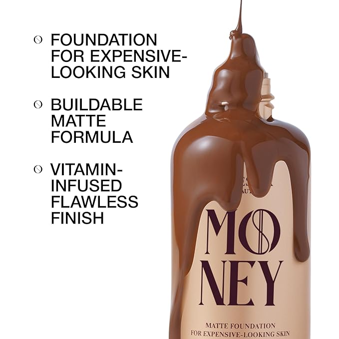 Matte Foundation Money - Long-Lasting Makeup Foundation with Flawless & Buildable Coverage - Liquid Foundation for All Skin Types (Mocha)-VivaGrace Women
