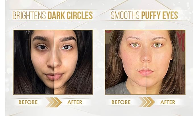 mascarillas de tratamiento ocular con colageno, Parches para el cuidado de la piel bajo los ojos de oro de 24 Kilates-VivaGrace Women