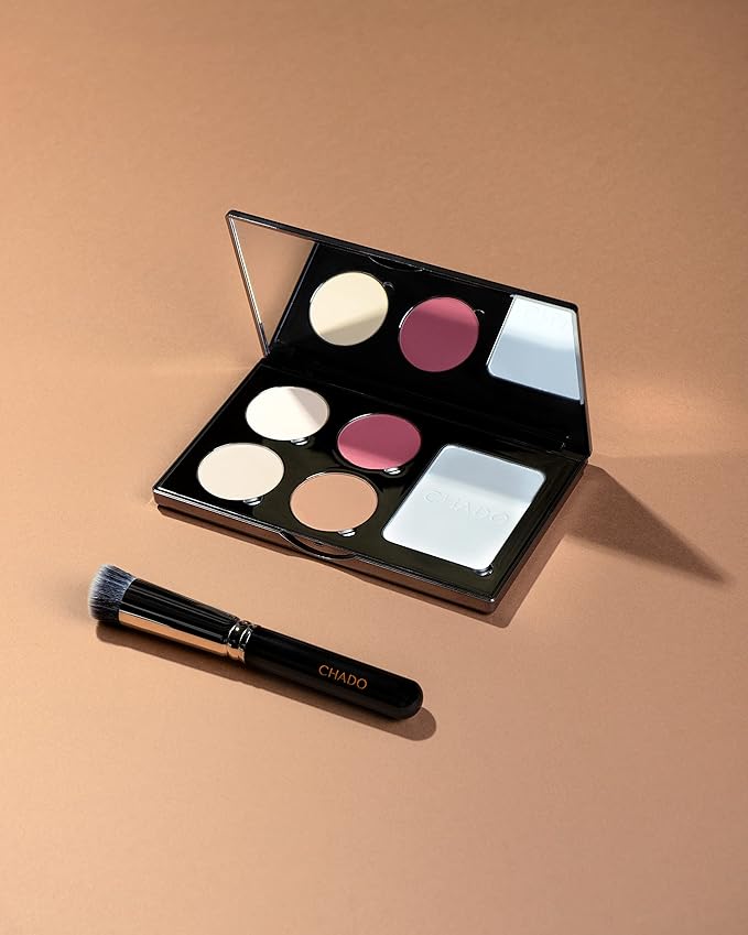Monts & Merveilles Face Palette – Cream | Bronzer, Concealer, Contour, Blush, Setting Powder | Long Lasting | Face and Cheek Sculpting Palette | Refillable | Cruelty Free (Light to Medium Skin)-VivaGrace Women