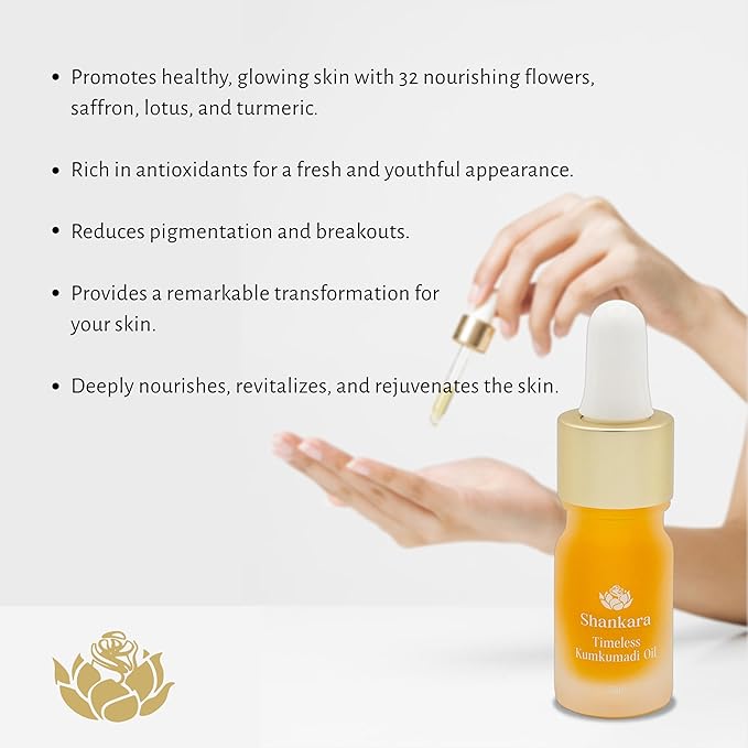 Shankara Kumkumadi Oil with Pure Saffron and Ayurvedic Herbs (Original Aroma 5ml)-VivaGrace Women