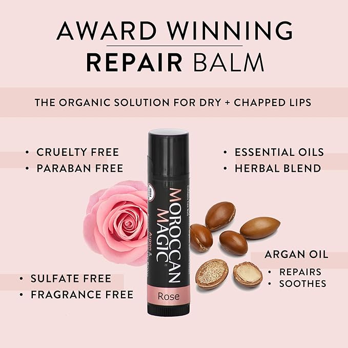 Moroccan Magic Organic Lip Balm & SPF15: 11 Piece Variety Pack Gift Set | Organic Argan and Essential Oils | Smooth | Natural | Non-Toxic | Cruelty Free | 11 Pack-VivaGrace Women