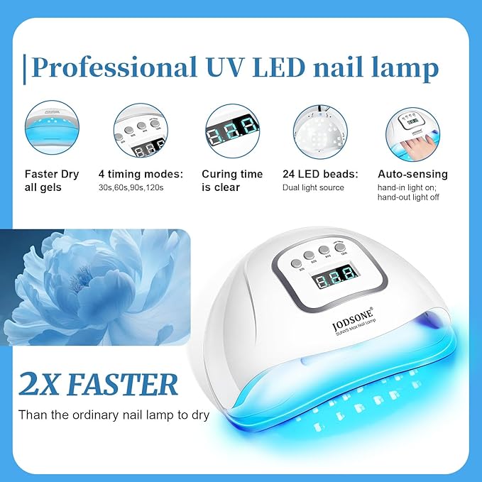 JODSONE Same Color Same Bottle 32 Colors Gel Nail Polish with U V Light Soak Off Glitter Base Top Matte Coat Manicure Salon Home DIY-VivaGrace Women