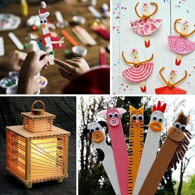 Mibly 3 Style 150 Pcs Assorted Wooden Wax Sticks for Body Legs Face and Small Medium Large Sizes Eyebrow Waxing Applicator Spatulas for Hair Removal or Wood Craft Sticks-VivaGrace Women