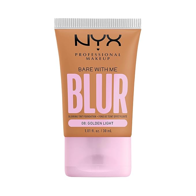 NYX PROFESSIONAL MAKEUP Bare With Me Blur Skin Tint Foundation Make Up with Matcha, Glycerin & Niacinamide - Golden Light-VivaGrace Women