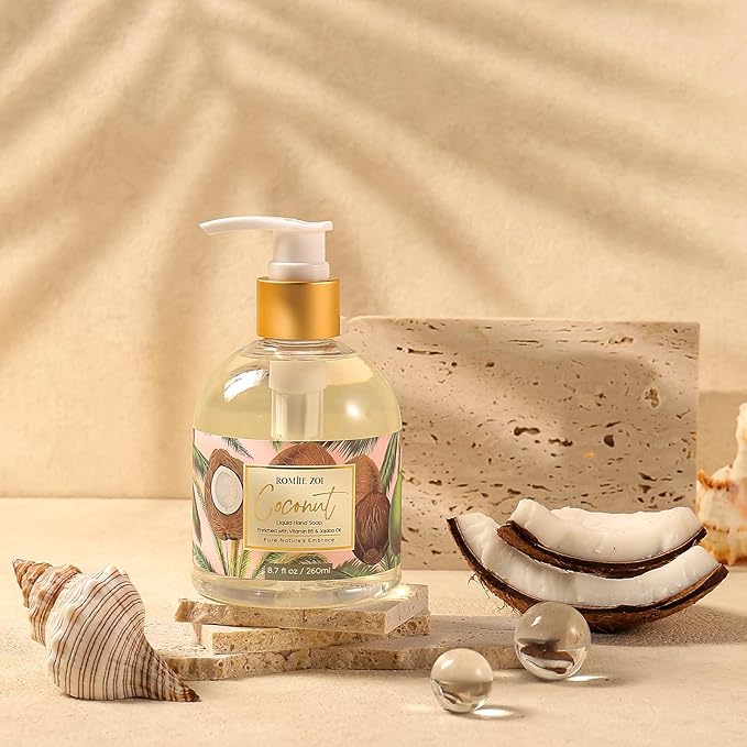Liquid Hand Soap with Gift Box - Coconut - 260ml/ 8.7 fl.oz(Pack of 3)