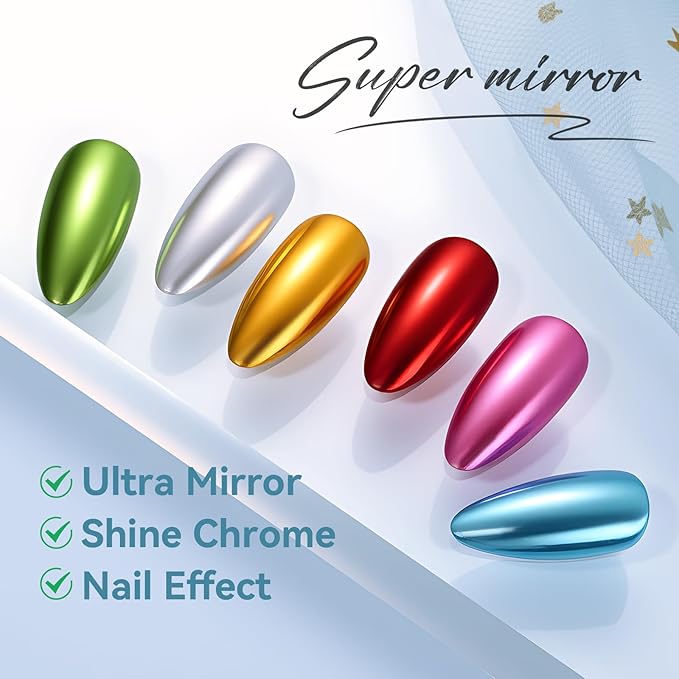 Makartt Gel Top Coat for Chrome Nail Powder - 2 Pcs 15ml Clear No Wipe High Gloss Top Coat Gel Nail Polish Mirror Shine Long Lasting Easy Application, Soak off UV Lamp, DIY Home Salon Art Design-VivaGrace Women