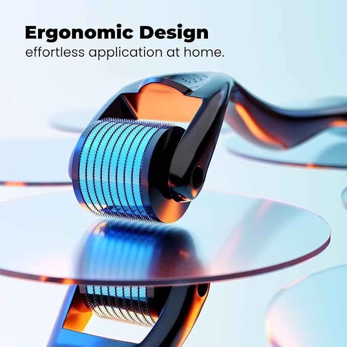 ROSELYNBOUTIQUE Derma Roller for Hair Beard Facial Skin Face Body Scalp 540 Titanium Microneedle for Men Women 0.25mm Cosmetic Beauty Instrument-VivaGrace Women