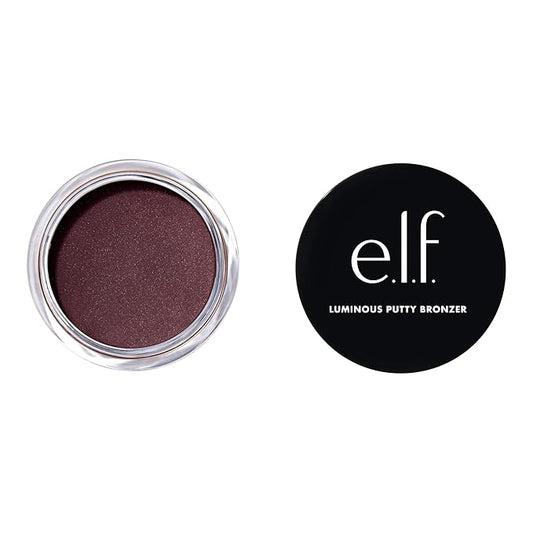 e.l.f. Luminous Putty Bronzer, Lightweight Putty-to-Powder Bronzer For A Radiant, Glowing Finish, Highly Pigmented, Vegan & Cruelty-Free, Frequent Flyer-VivaGrace Women