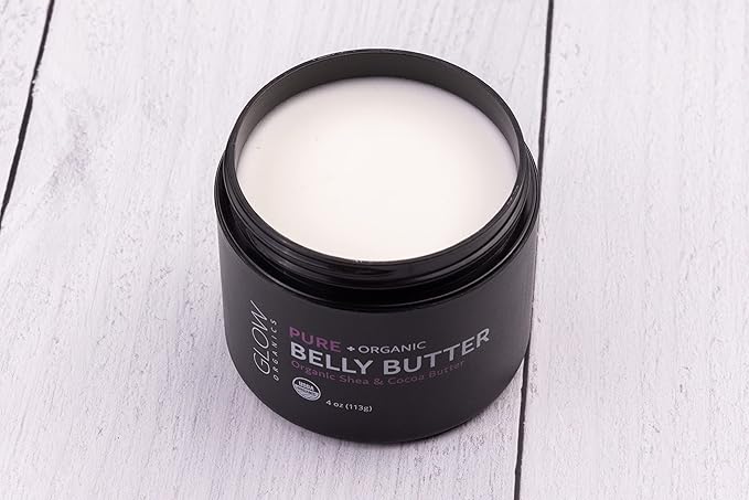 Belly Butter for Pregnancy, 100% Organic Stretch Mark Cream, Maternity Skincare for Itchy Skin & Scars, Safe Daily Ritual for Moms, 3.8oz-VivaGrace Women