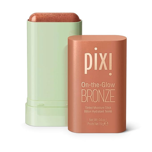 Pixi On-the-Glow Bronze - RichGlow, Hydrating Tinted Moisture Bronzer Stick with Ginseng, Aloe Vera & Fruit Extracts, For Cheeks & Lips, 19g / 0.6oz, Paraben-Free-VivaGrace Women