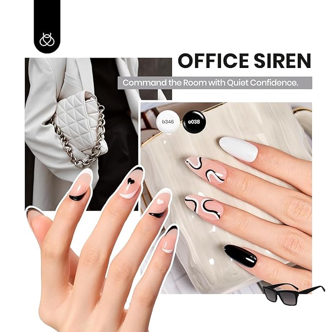 Beetles Gel Nail Polish Set, 60 Colors Fall Uv Gel Polish Kit Jelly Brown Glitter Nude Pink White Red Blue Green Color Nail Polish Base &Glossy Matte Top Coat Gift for Her Women-VivaGrace Women