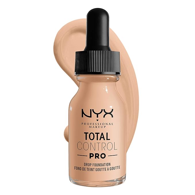 NYX PROFESSIONAL MAKEUP Total Control Pro Drop Foundation, Skin-True Buildable Coverage - Vanilla-VivaGrace Women