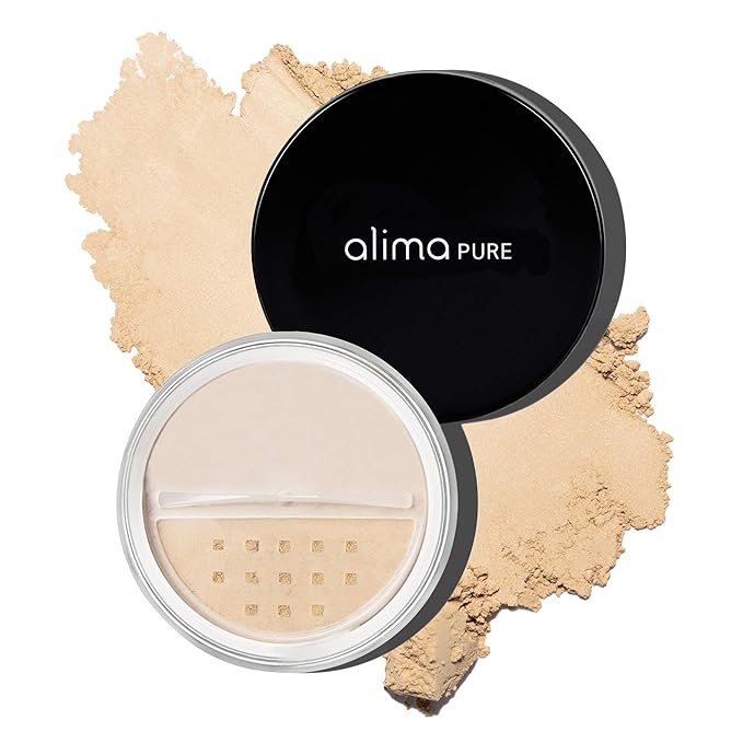 Alima Pure Matte Foundation Loose Mineral Powder Foundation Makeup, Loose Powder Makeup Oil Free Talc Free Powder, Natural Makeup Mineral Foundation Full Coverage Natural Foundation Powder .15 oz/4.5g-VivaGrace Women