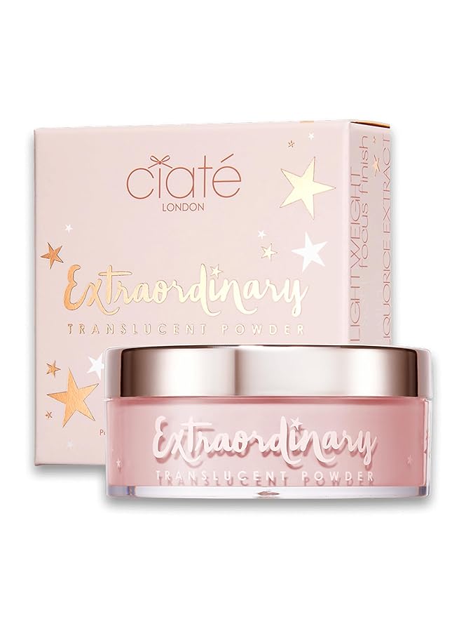 Ciaté London Extraordinary Setting Powder Brightening Pink, for Long-Lasting Makeup & Luminous Complexion, Oil Control, Talc-Free & Vegan Formula, Suitable for All Skin Tones-VivaGrace Women