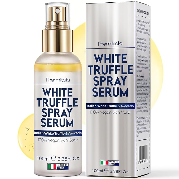 Italian White Truffle Spray Serum - Vegan Skin Care - Face Mist Hydrating Spray with Avocado & White Truffles - Face Serum for Radiant Skin - 3.38 Fl Oz-VivaGrace Women