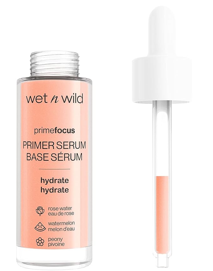 wet n wild Prime Focus Primer Serum for Face, Hydrating for Dry Skin, Makeup Primer Serum-VivaGrace Women
