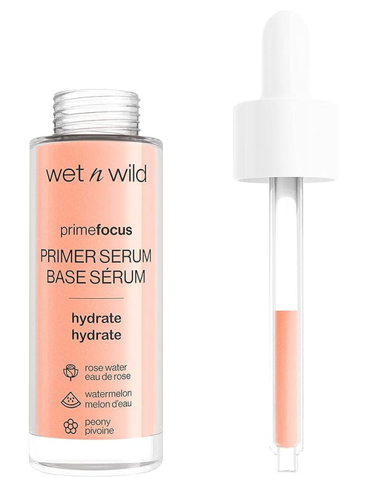 wet n wild Prime Focus Primer Serum for Face, Hydrating for Dry Skin, Makeup Primer Serum-VivaGrace Women