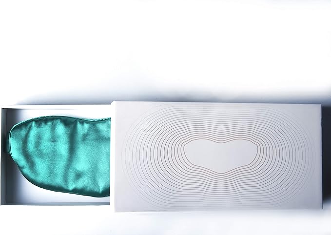 Silk Heated Sleep Eye Mask for Dry Eyes - Stye Treatment Graphene Eye Patches Hot Compress for Eyes, Relieves Dark Circles and Under-Eye Puffiness Belpharitis, Breathable eyeshade for Women Green-VivaGrace Women