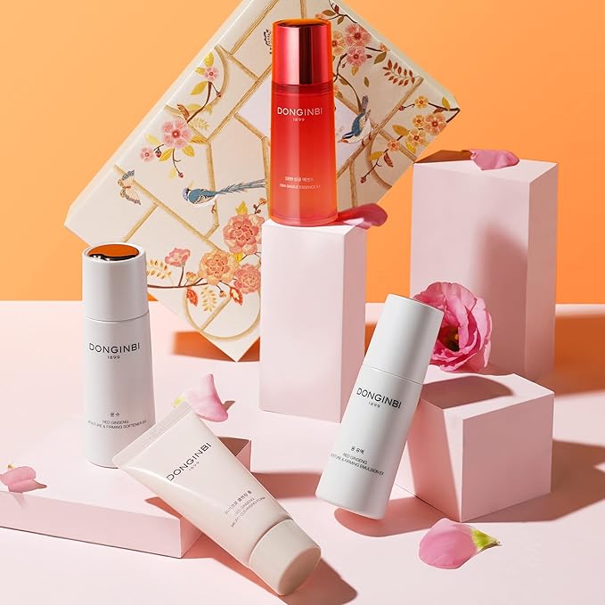 [Upgraded] DONGINBI Korean Red Ginseng Essential Care Set EX, Anti Aging Skin Care Routine Kit - Skin Moisturizing For All Skin Type-VivaGrace Women