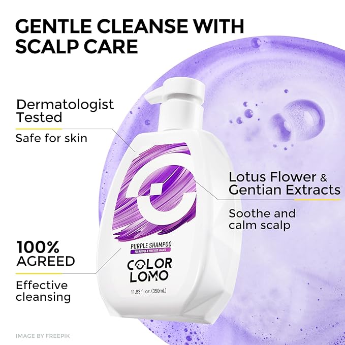 Ultra Color Safe Shampoo | Help Prevent Fading & Provide Subtle Color Replenishment | Prolong Color Vibrancy and Enhance Shine | Vegan & Cruelty-Free Formula | For Purple Color Treated Hair-VivaGrace Women